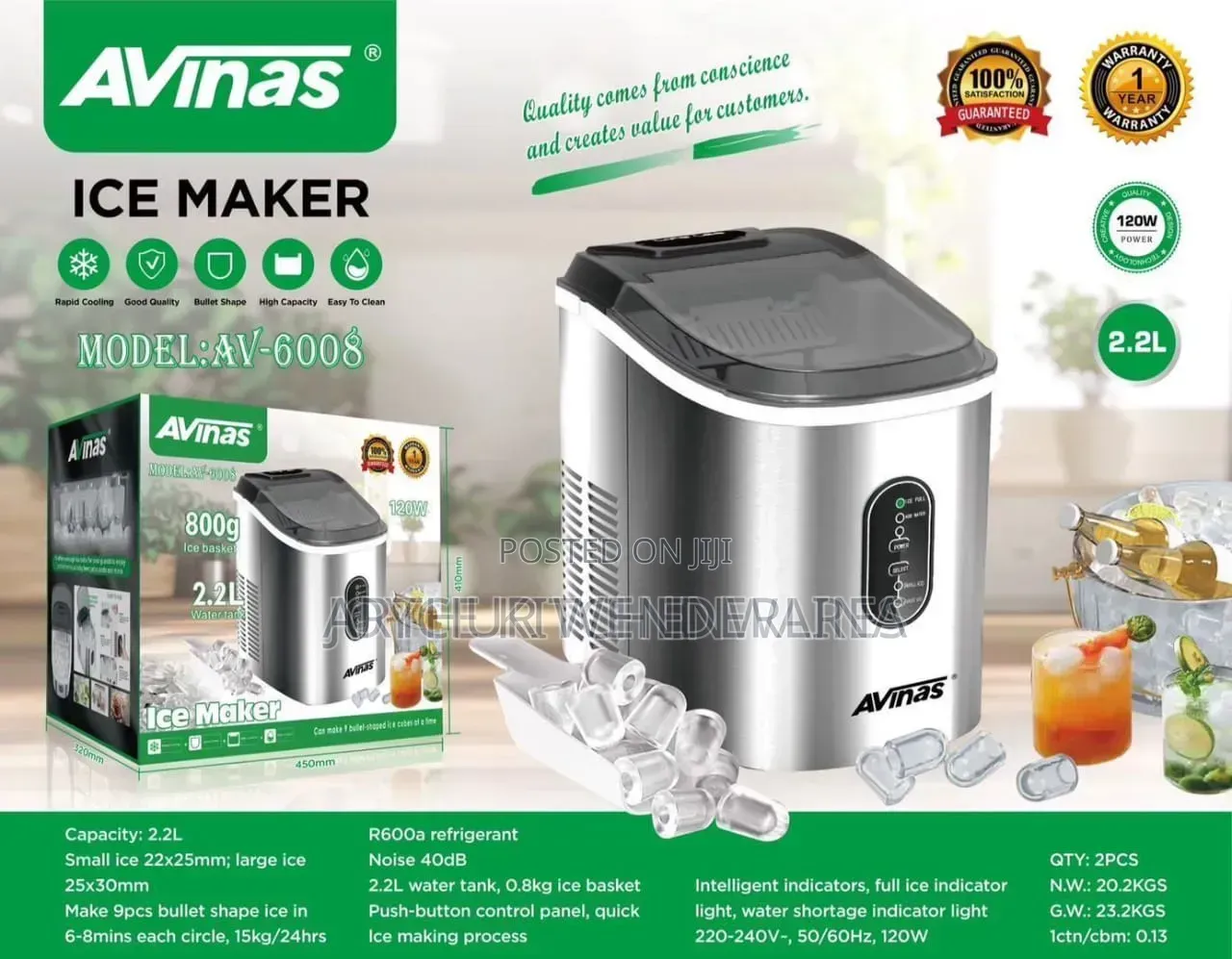2.2 Liters Avinas Ice Maker