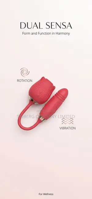 2-N1 Automatic Telescopic Rose Vibrator Sex Toy for Vagina Women