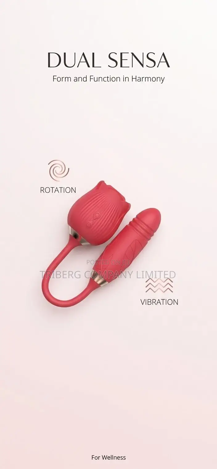 2-N1 Automatic Telescopic Rose Vibrator Sex Toy for Vagina Women
