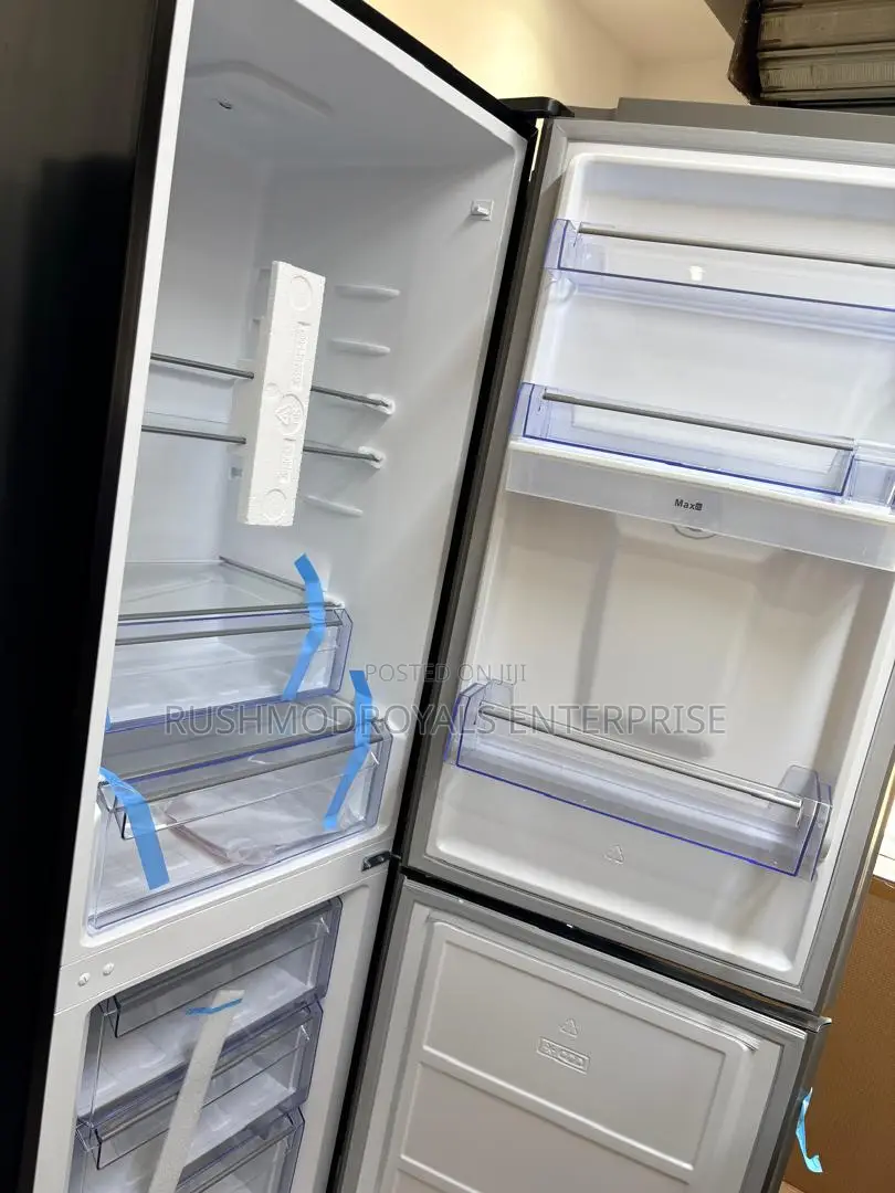 Pearl 309ltrs Mirror Dispenser Fridge- Black