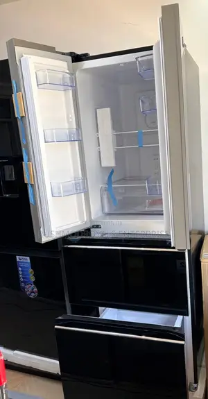 Pearl PF-441MDBG-1A 320-Liter 4-Door Refrigerator Black Mirror Fridge
