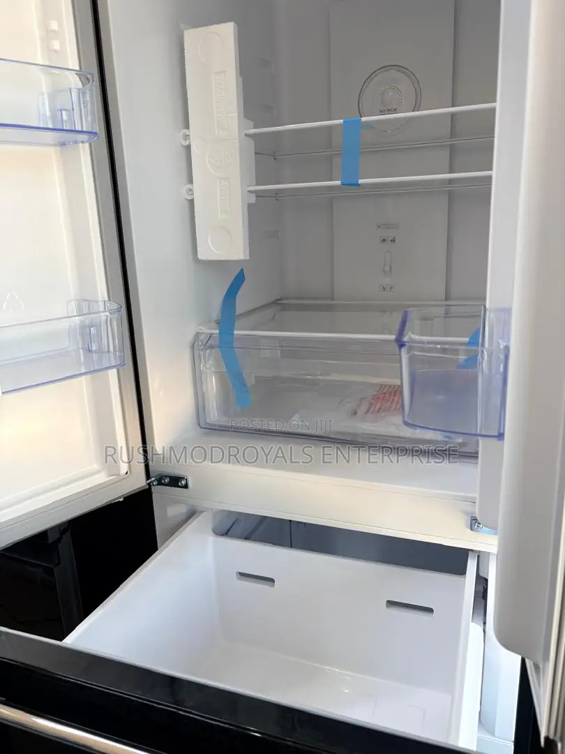 Pearl PF-441MDBG-1A 320-Liter 4-Door Refrigerator Black Mirror Fridge