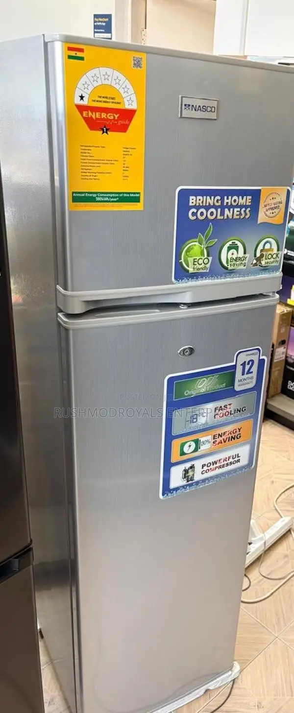 Silver Nasco Top Freezer 166ltrs Fridge