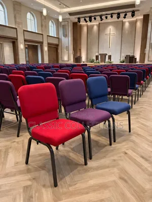 Padded Church Chairs/ Auditorium Chairs- Heavy Duty Metal Frame