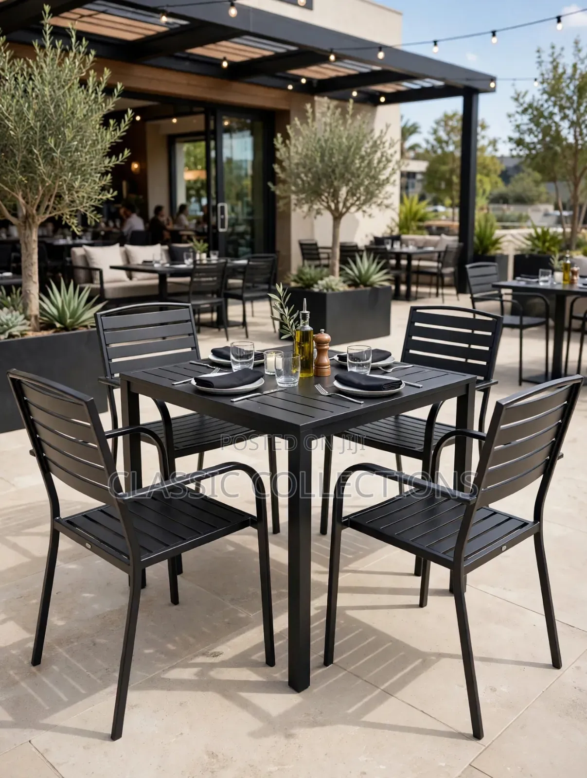 Black Outdoor Garden Chair