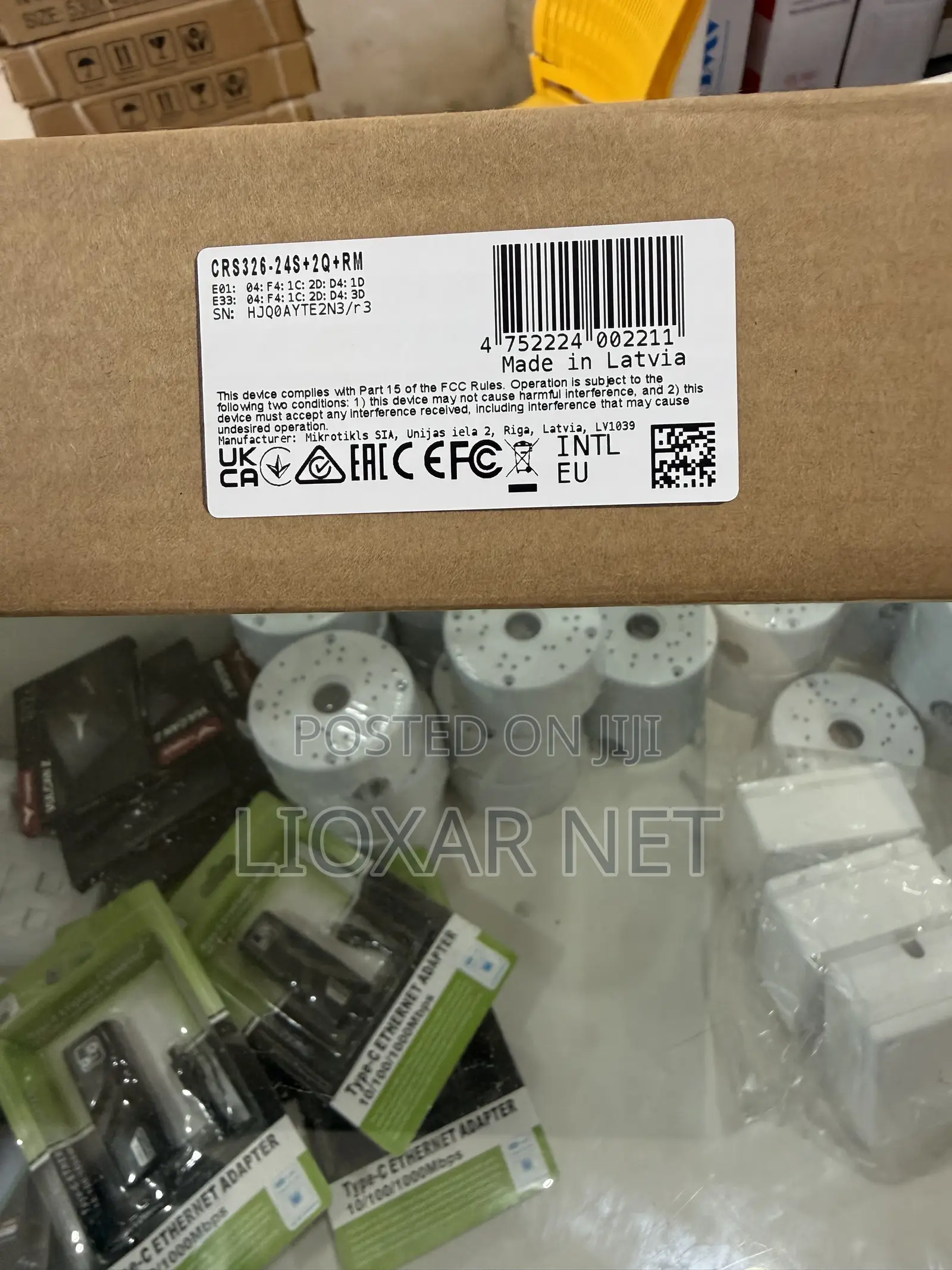 MikroTik CRS326-24S+2Q+RM Switch – 24x SFP, 2x QSFP+ Fiber Rackmount