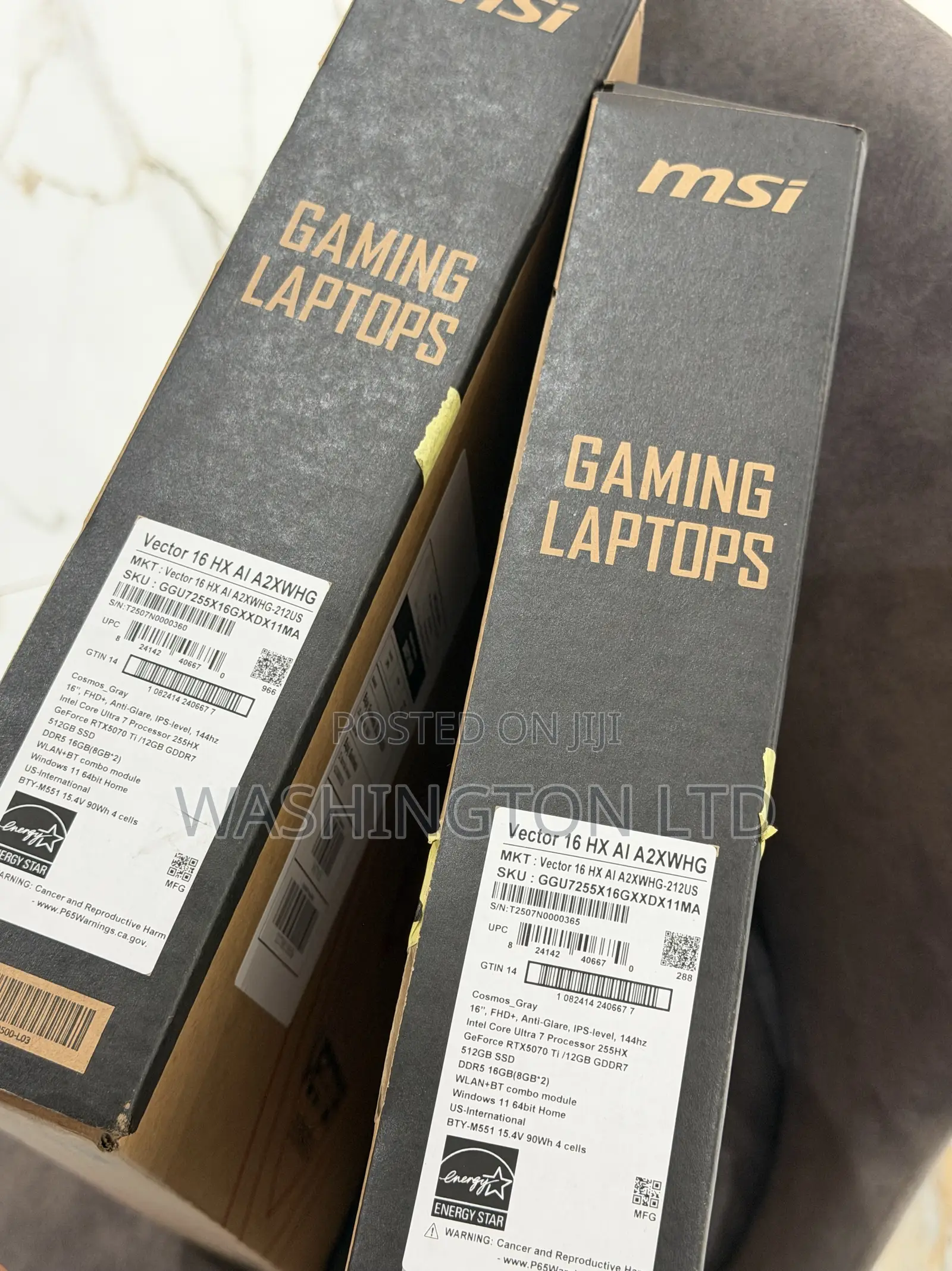 New Laptop MSI Vector 16 HX AI A2XWIG 16GB Intel Core Ultra 7 SSD 512GB
