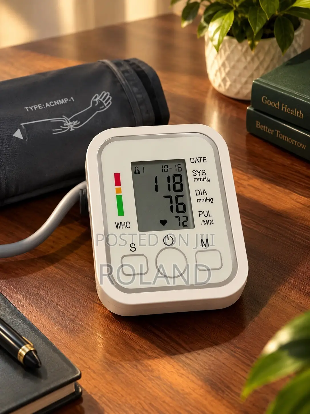 Digital Upper-Arm Blood Pressure Monitor With LCD Display