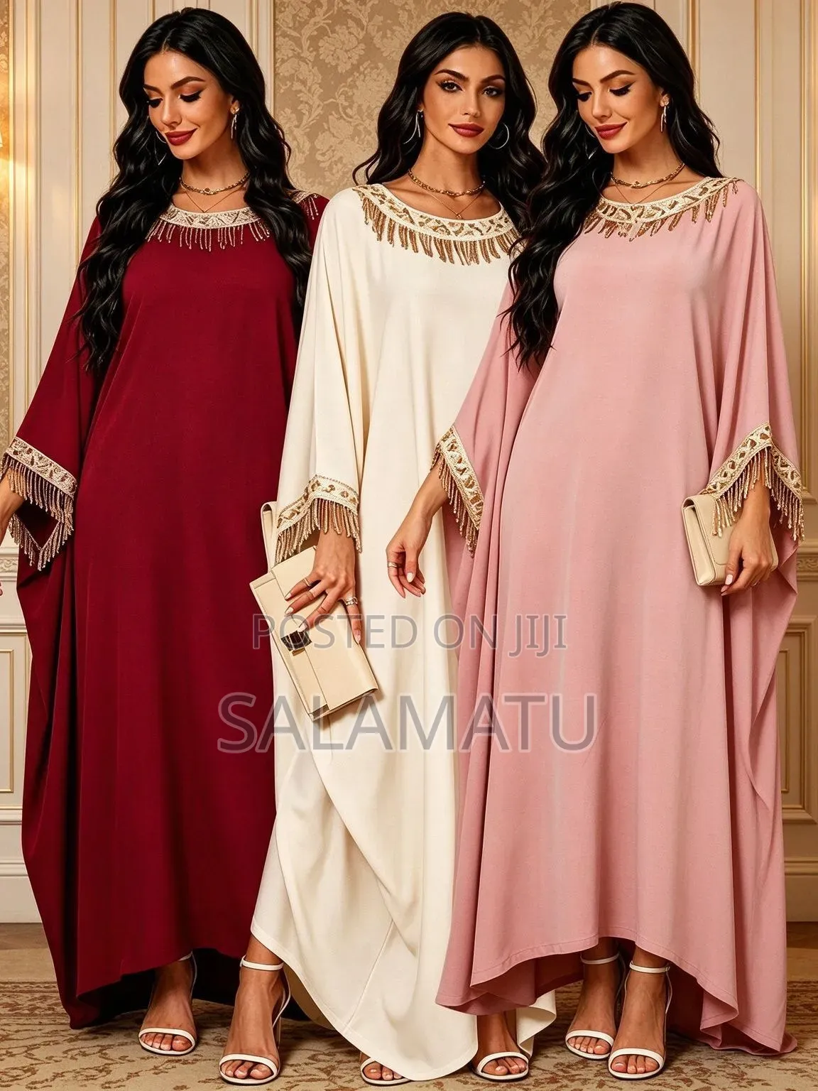 Luxury Embellished Kaftan Dress