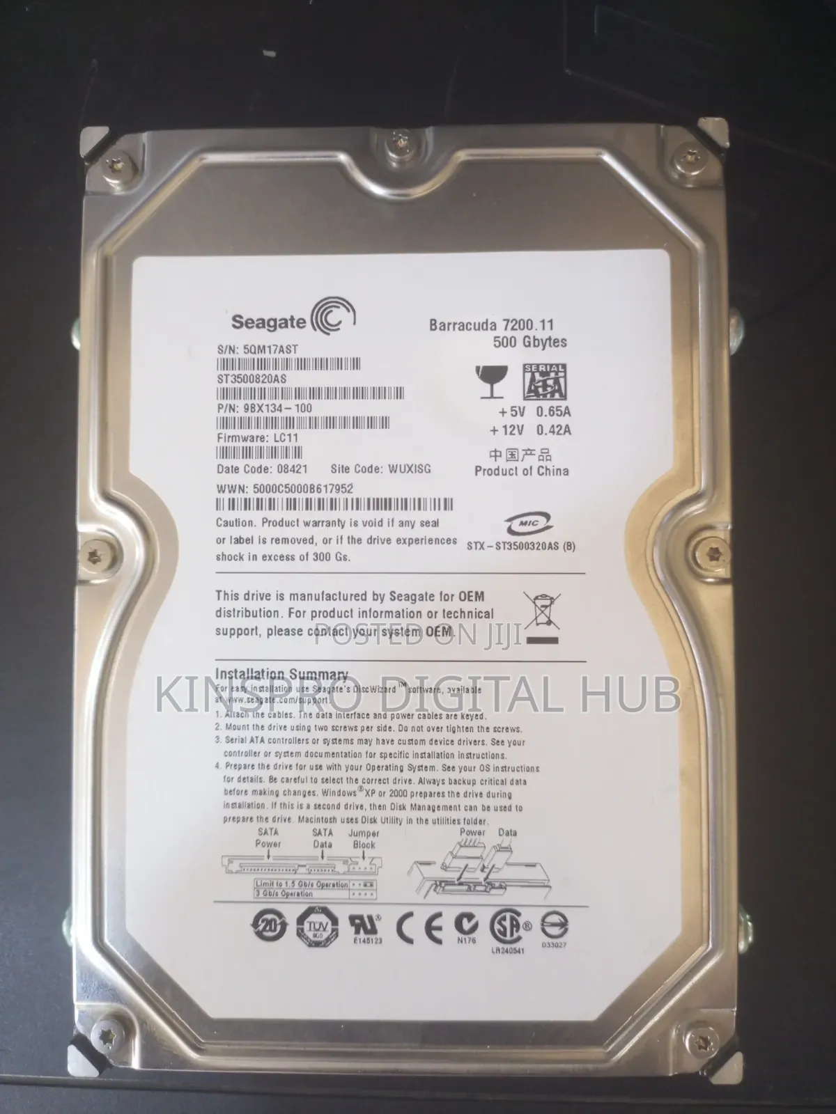 500GB Computer Hard Drive