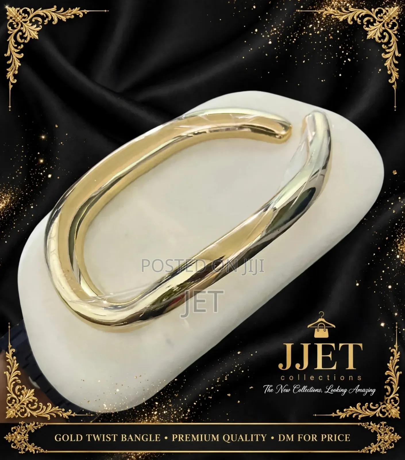 Gold Twist Bangle • Premium Quality