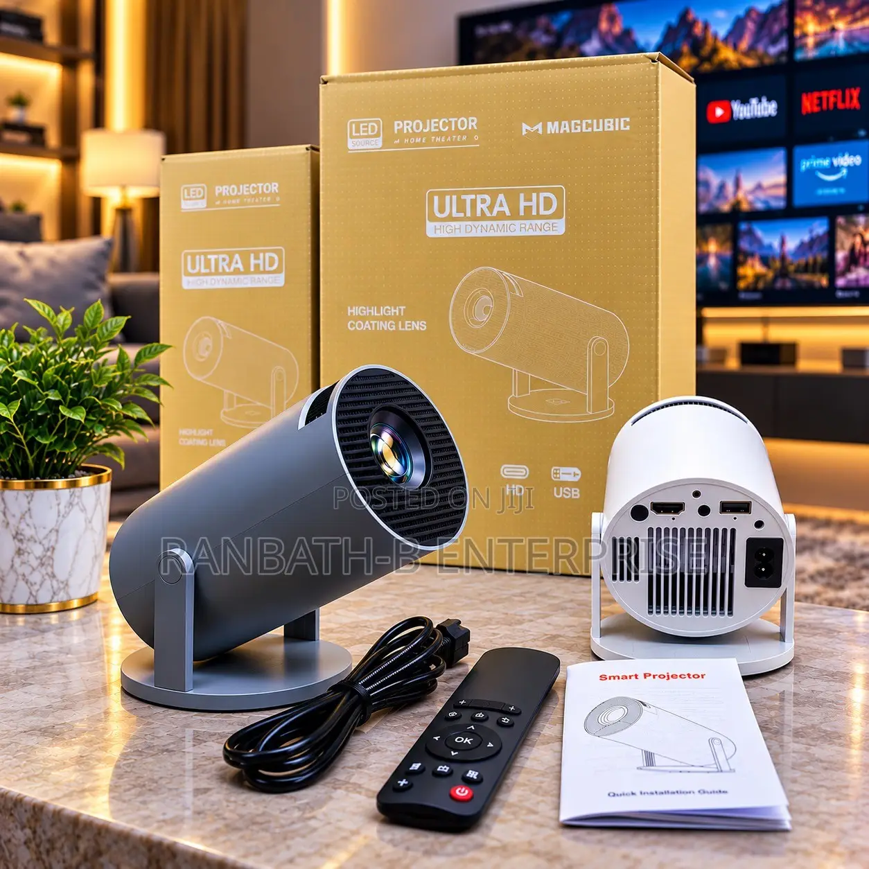 MAGCUBIC Smart Projector With Remote Control