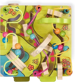 B. Toys Zany Zoo Wooden Activity Cube, Alphabet Bead Maze Toy,