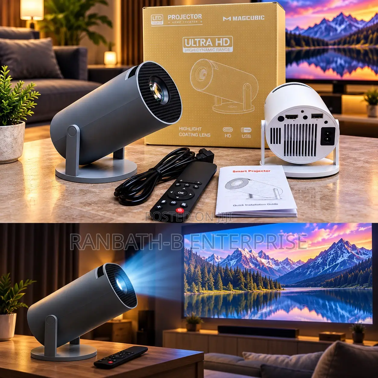 MAGCUBIC Portable LED Projector With HDMI Connectivity