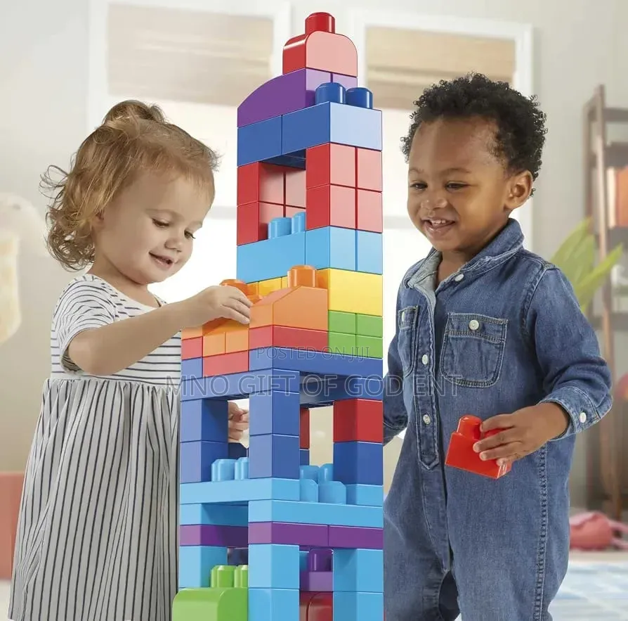 MEGA BLOKS First Builders Big Building Bag Toddler Blocks Toy Blue