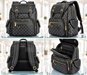 Black Leather Jungle Backpack
