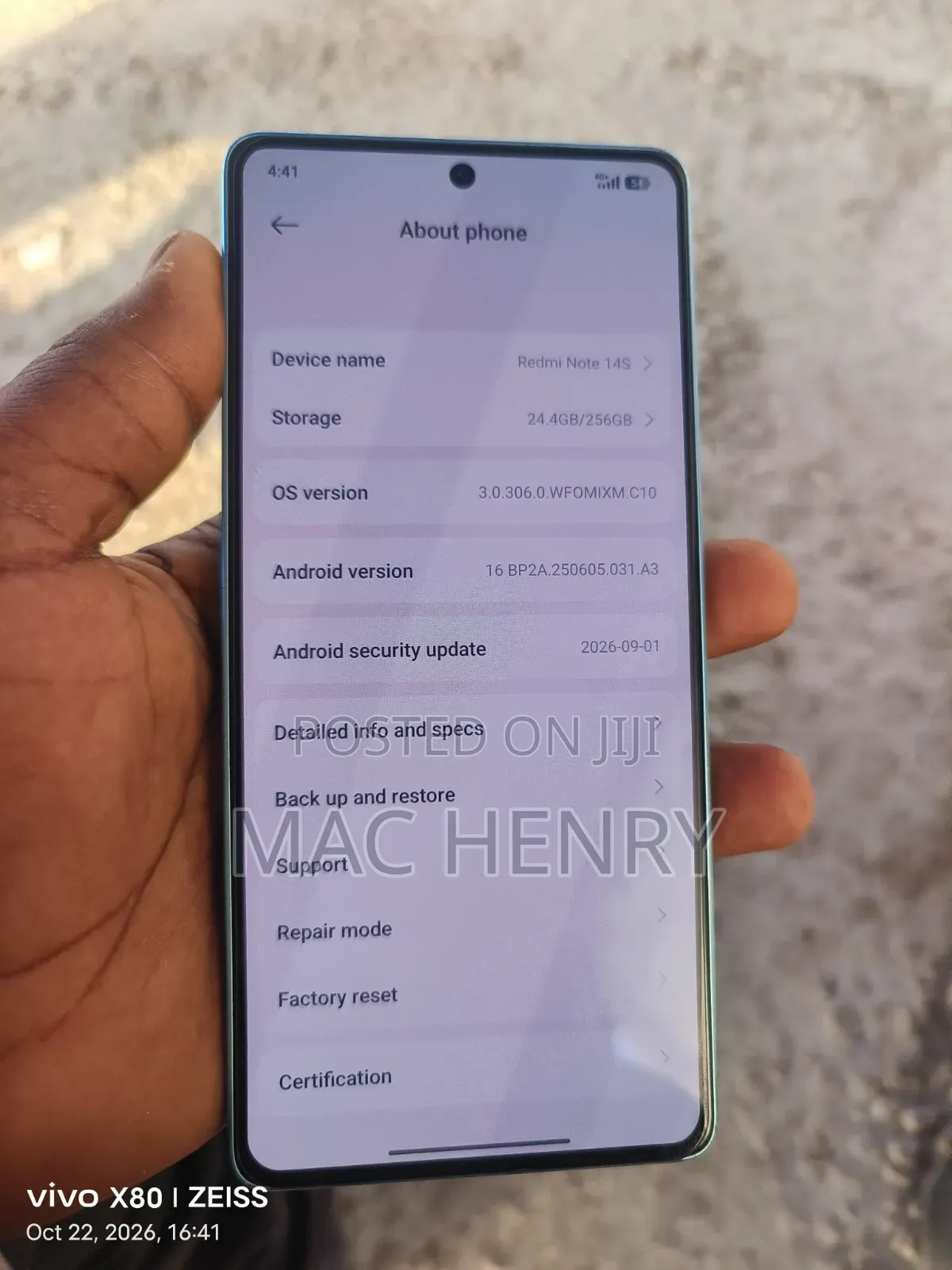 Xiaomi Redmi Note 14S 256 GB Gray