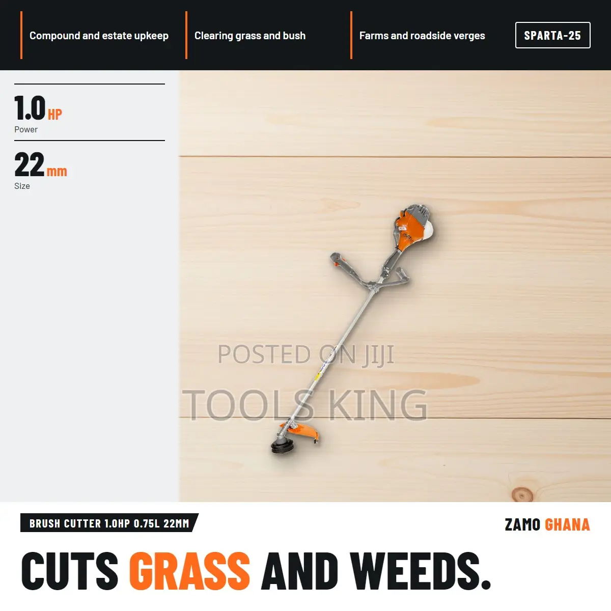 Brush Cutter 1.0Hp 0.75L 22Mm - SPARTA-25