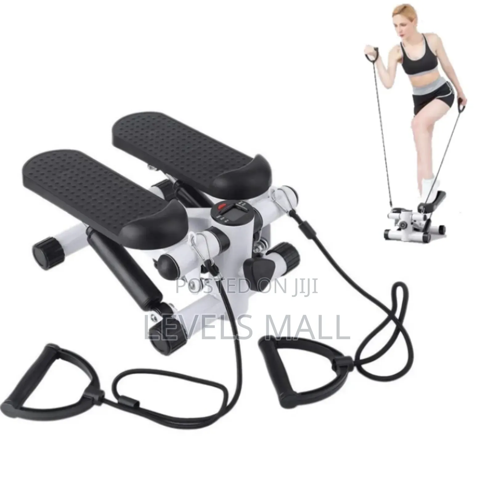 Mini Stepper With Resistance Band Exercises