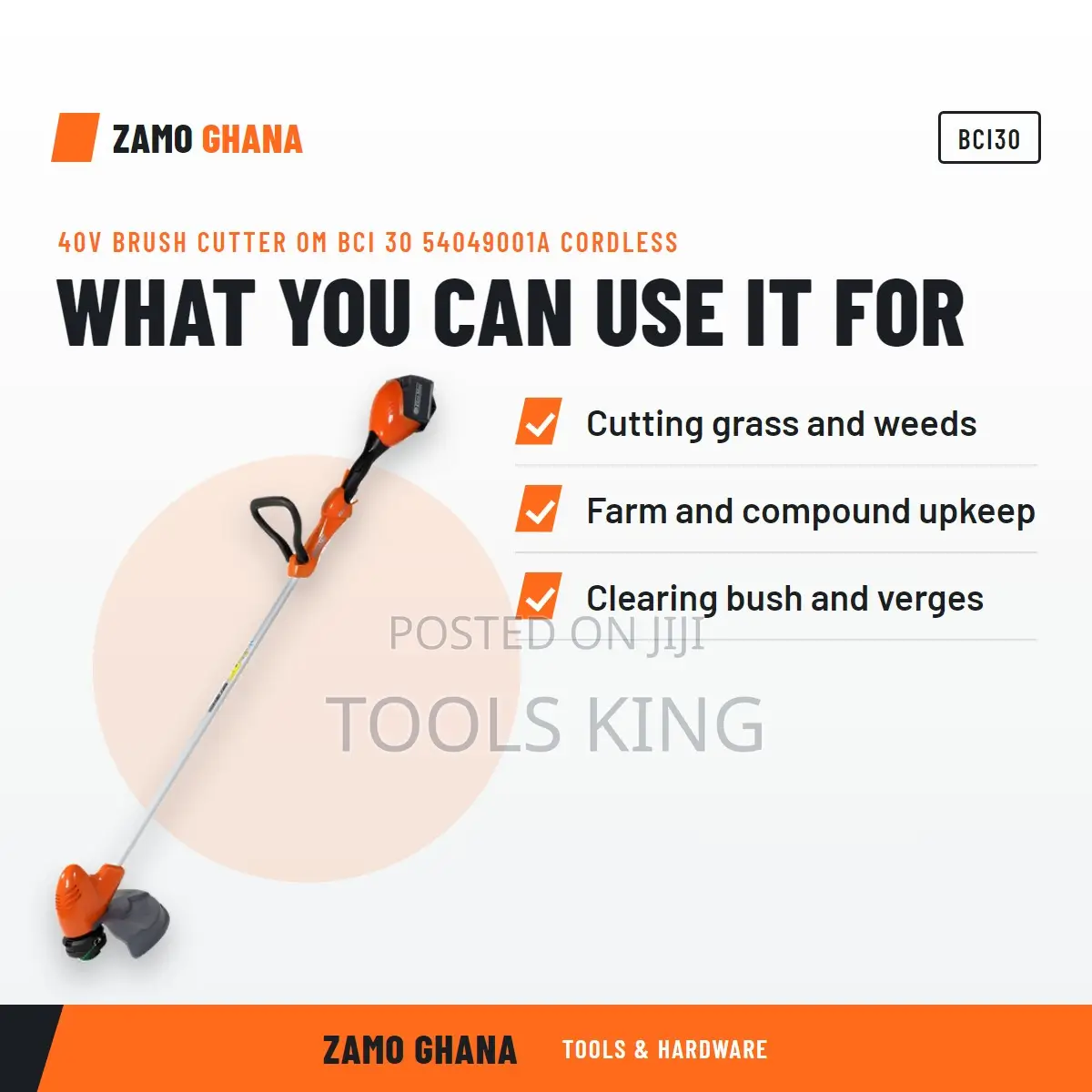 40V Brush Cutter Om Bci 30 a Cordless - BCI30