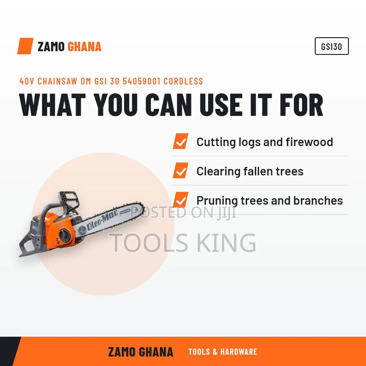 40V Chainsaw Om Gsi 30 Cordless - GSI30