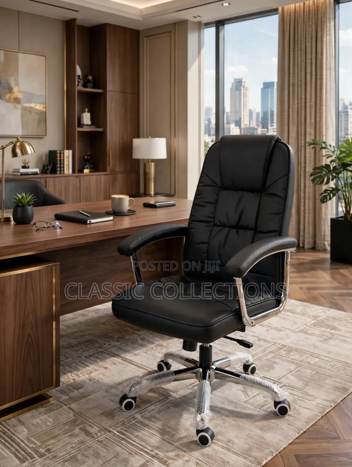 Black Leather Executive Office Chair