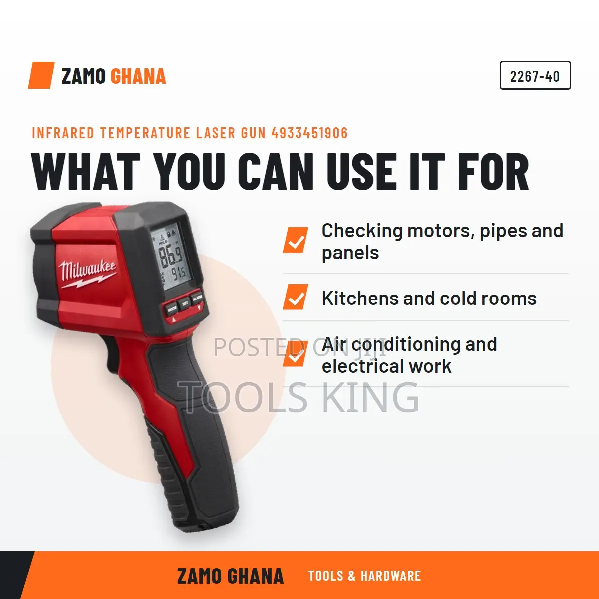 Infrared Temperature Laser Gun - 2267-40