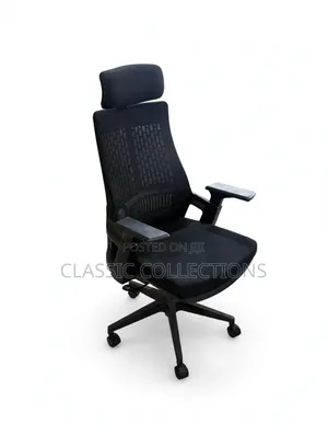 Ergonomic Mesh Chair With Headrest-High Back Swivel-Lumbar Support