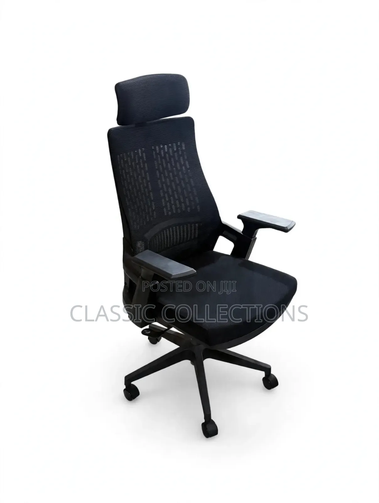 Ergonomic Mesh Chair With Headrest-High Back Swivel-Lumbar Support