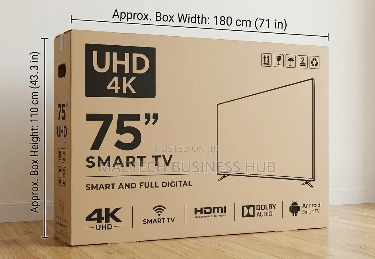 Brand New 75 Inch 4K Ultra HD Android Smart TV
