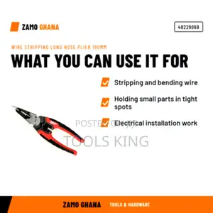 Wire Stripping Long Nose Plier 190Mm - 