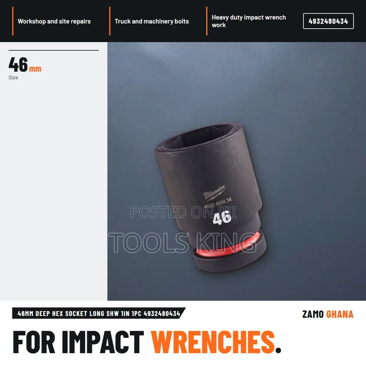 46Mm Deep Hex Socket Long SHW 1In 1Pc - 