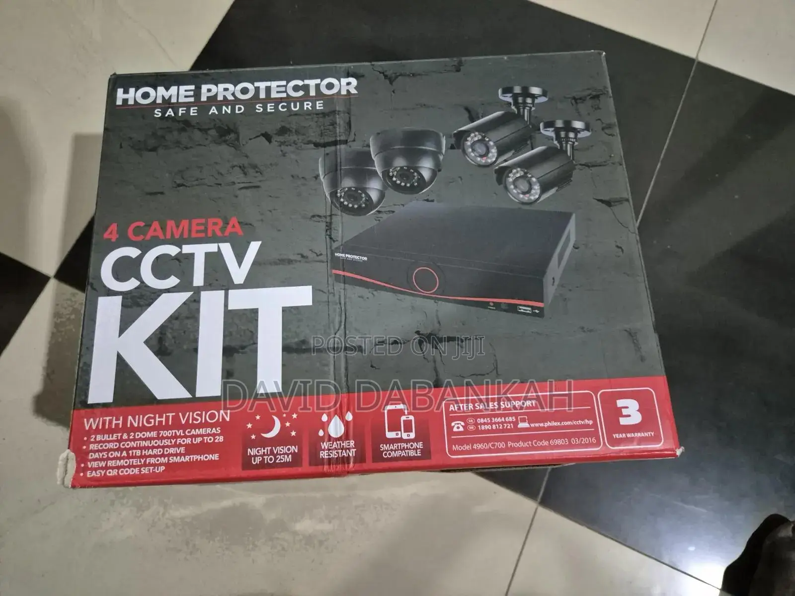 Brand New Home Protector 4-Camera CCTV Security Kit