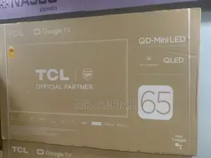 Large Screen TCL 65 Inch Qled 4k Smart TV(Remote Control)Black.