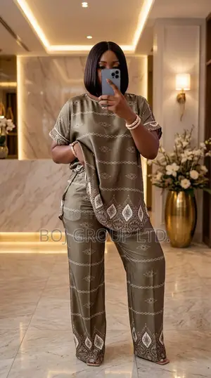 Premium Quality Ladies Shirt & Palazzo Sets–French Fabric, Ghana-Made