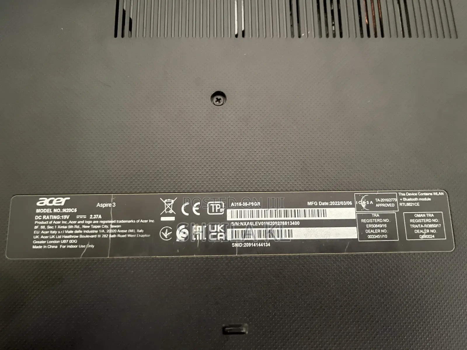 Laptop Acer Aspire 3 8GB Intel Core i3 SSD 512GB