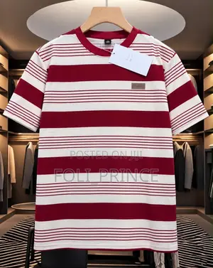 Premium Designer Striped Crewneck T-Shirt