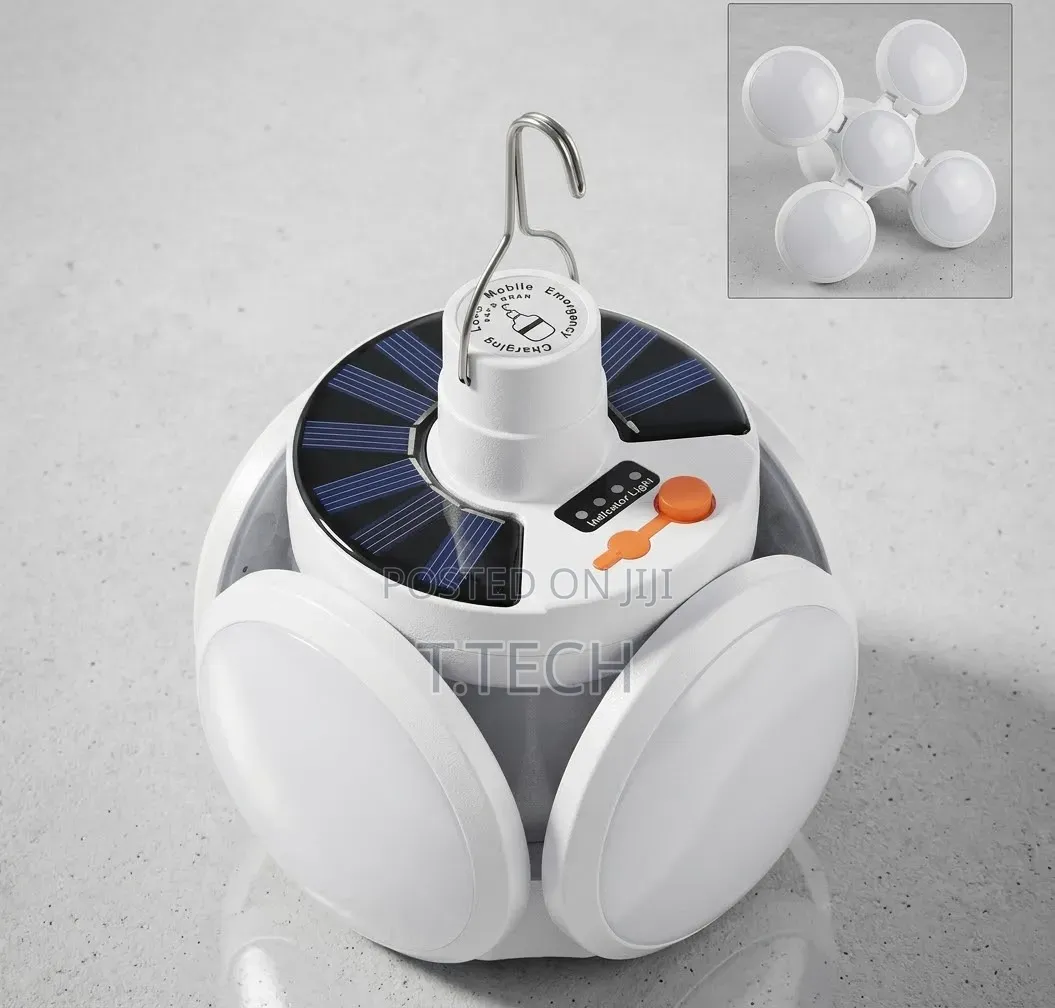 Foldable Solar & USB Rechargeable Emergency LED Lamp