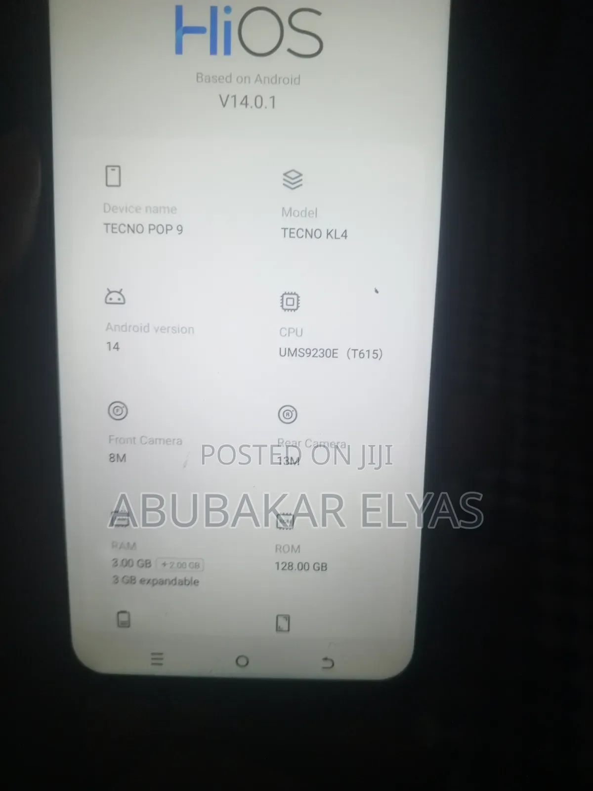 Tecno Pop 9 128 GB Black