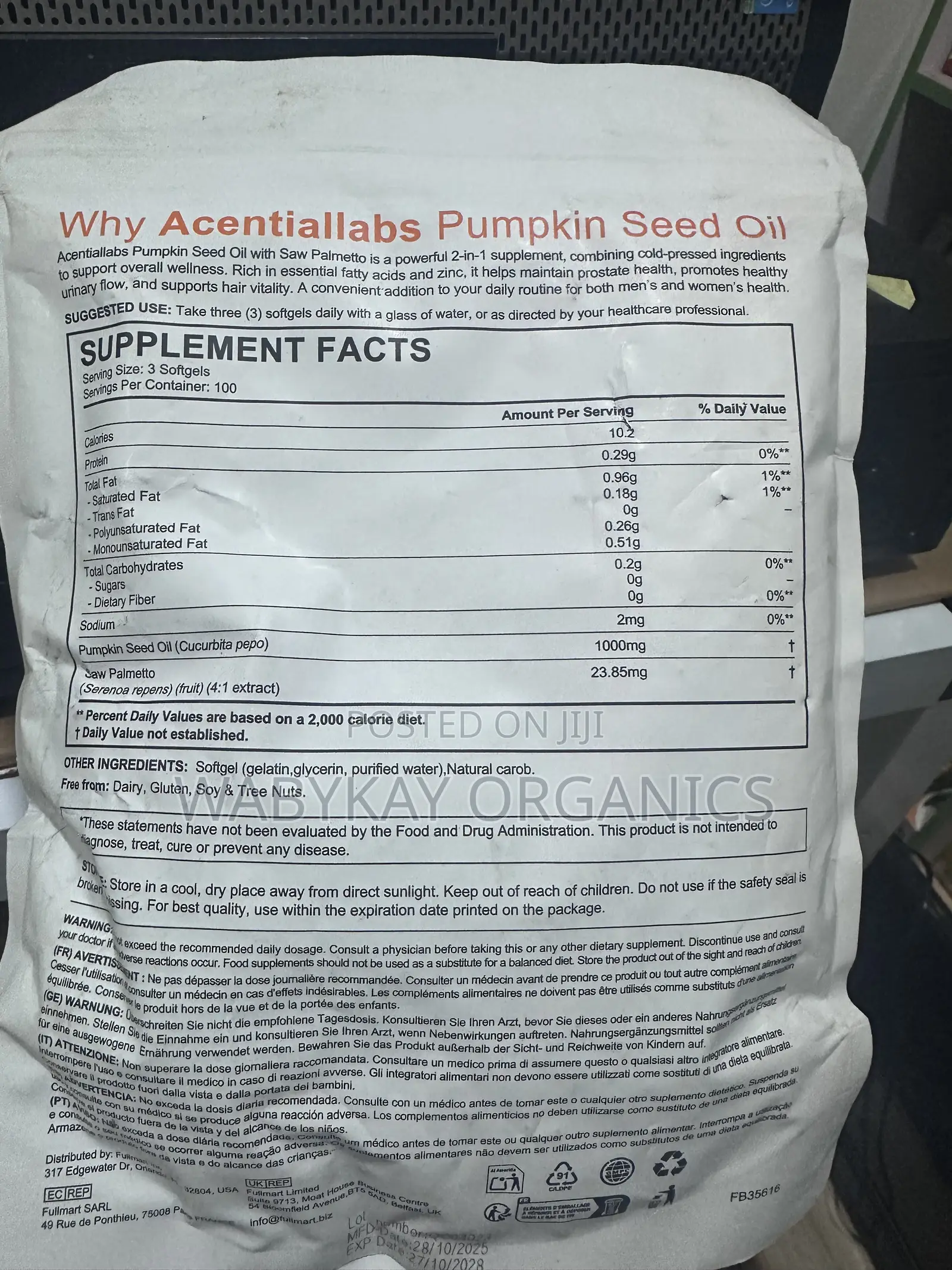 Pumpkin Seed Oil + Saw Palmetto 300soft