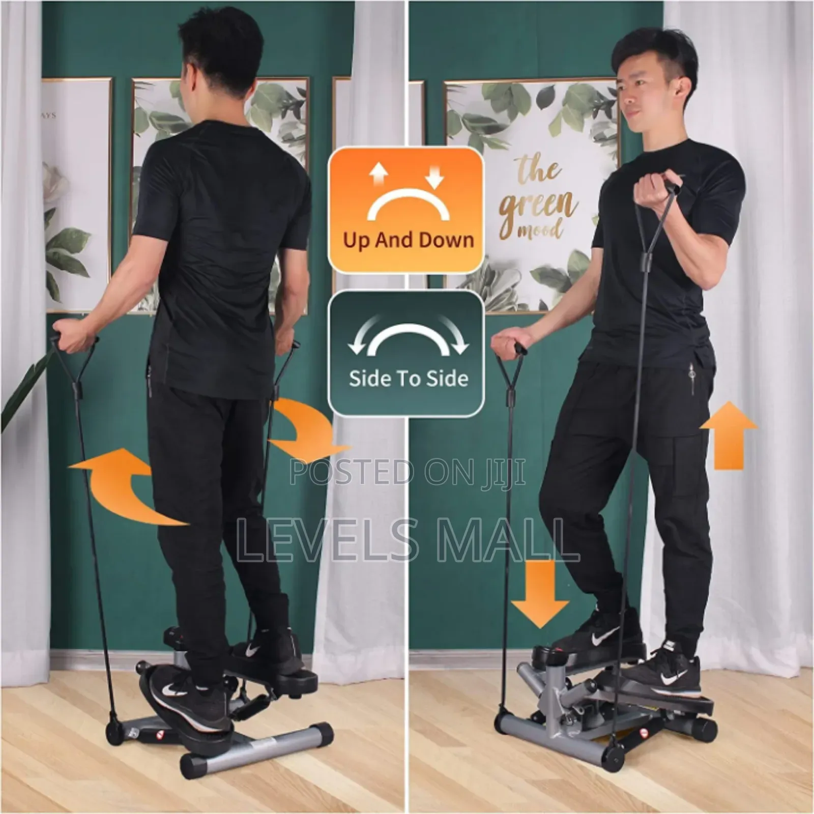 Mini Stepper With Resistance Band Exercises