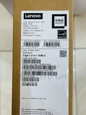 New Laptop Lenovo Yoga 7i 16GB Intel Core Ultra 7 SSD 1T
