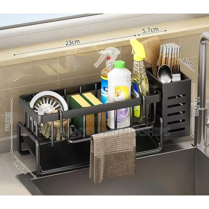 Olykas Stainless Steel Kitchen Sink Organizer Tray (SKU: 211512)