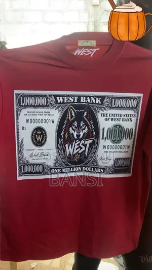 West Wolf Dollar Bill Logo T Shirt