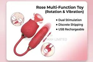 2-N1 Automatic Telescopic Rose Vibrator Sex Toy for Vagina Women