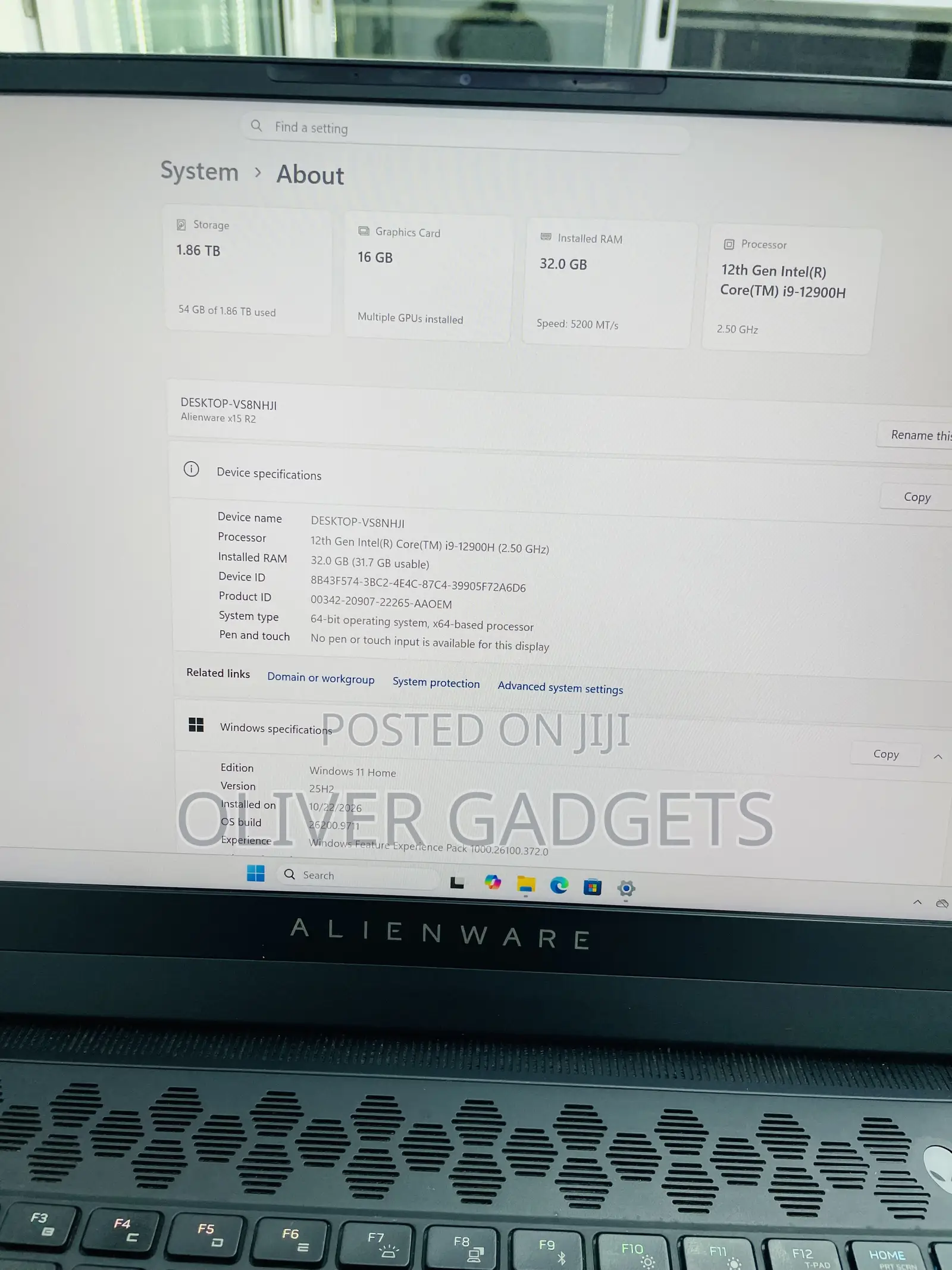 Laptop Alienware X15 r2 32GB Intel Core i9 SSD 2T