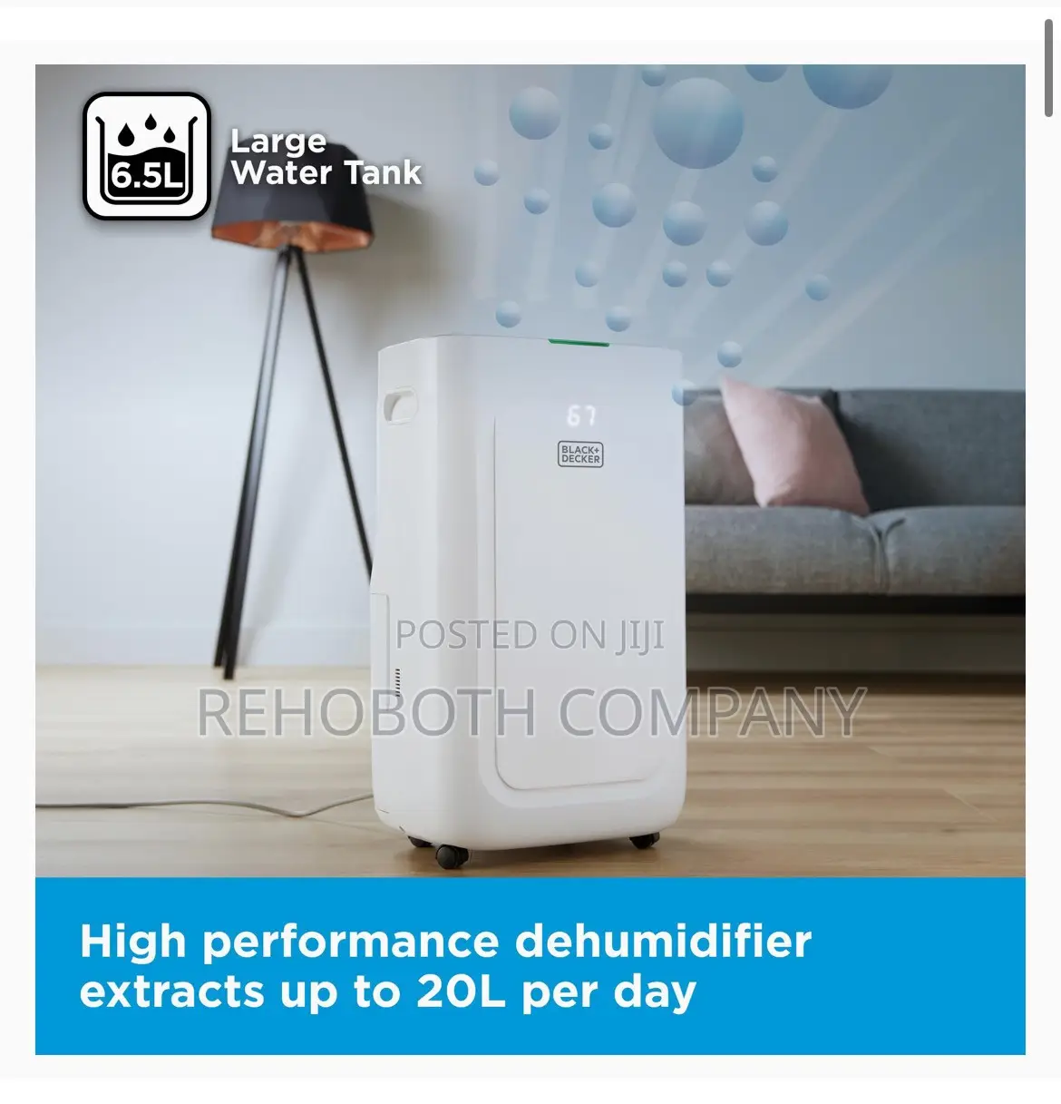 BLACK+DECKER 20L Smart Dehumidifier