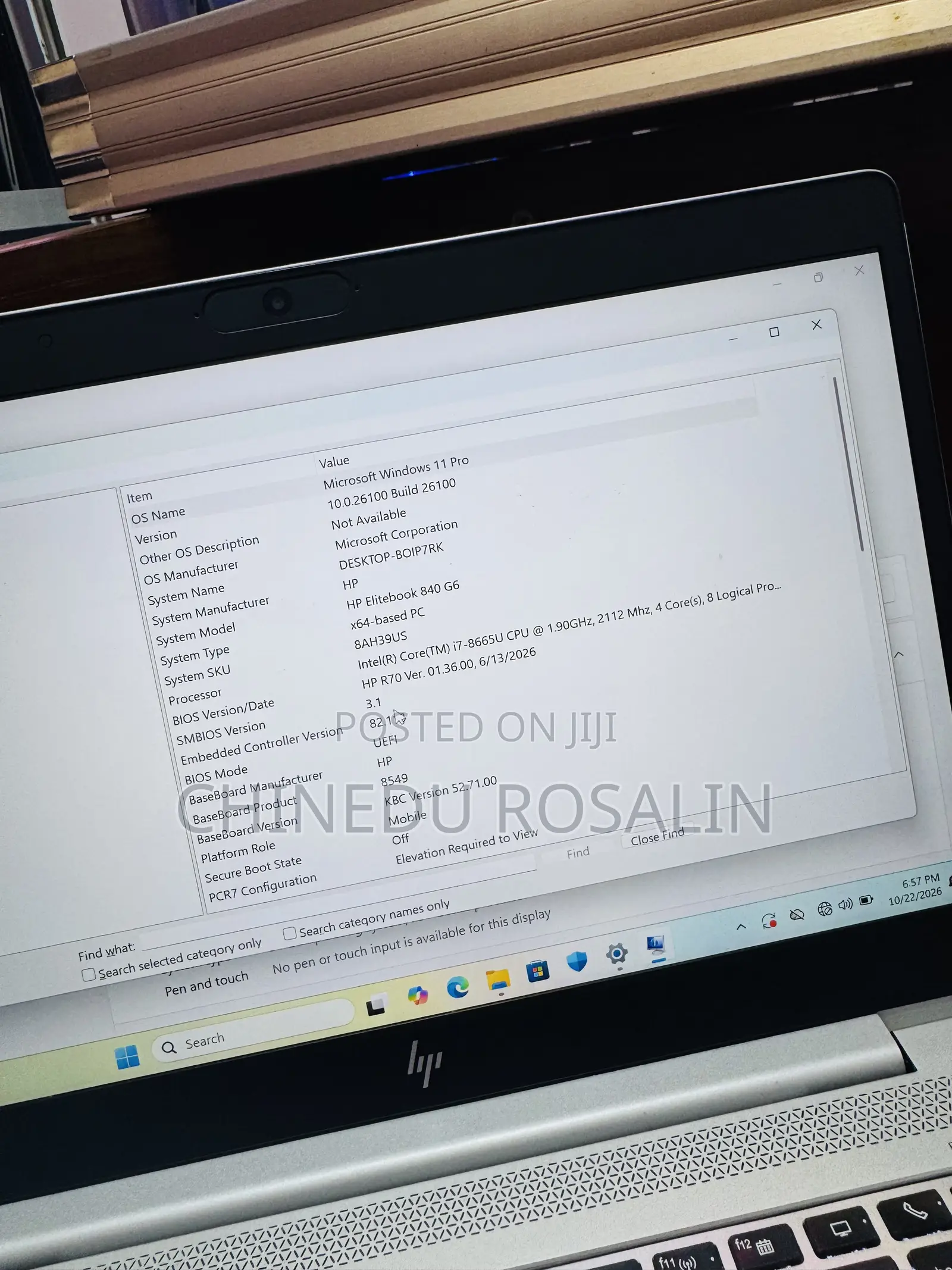 Laptop HP EliteBook 840 G6 16GB Intel Core i7 SSD 256GB