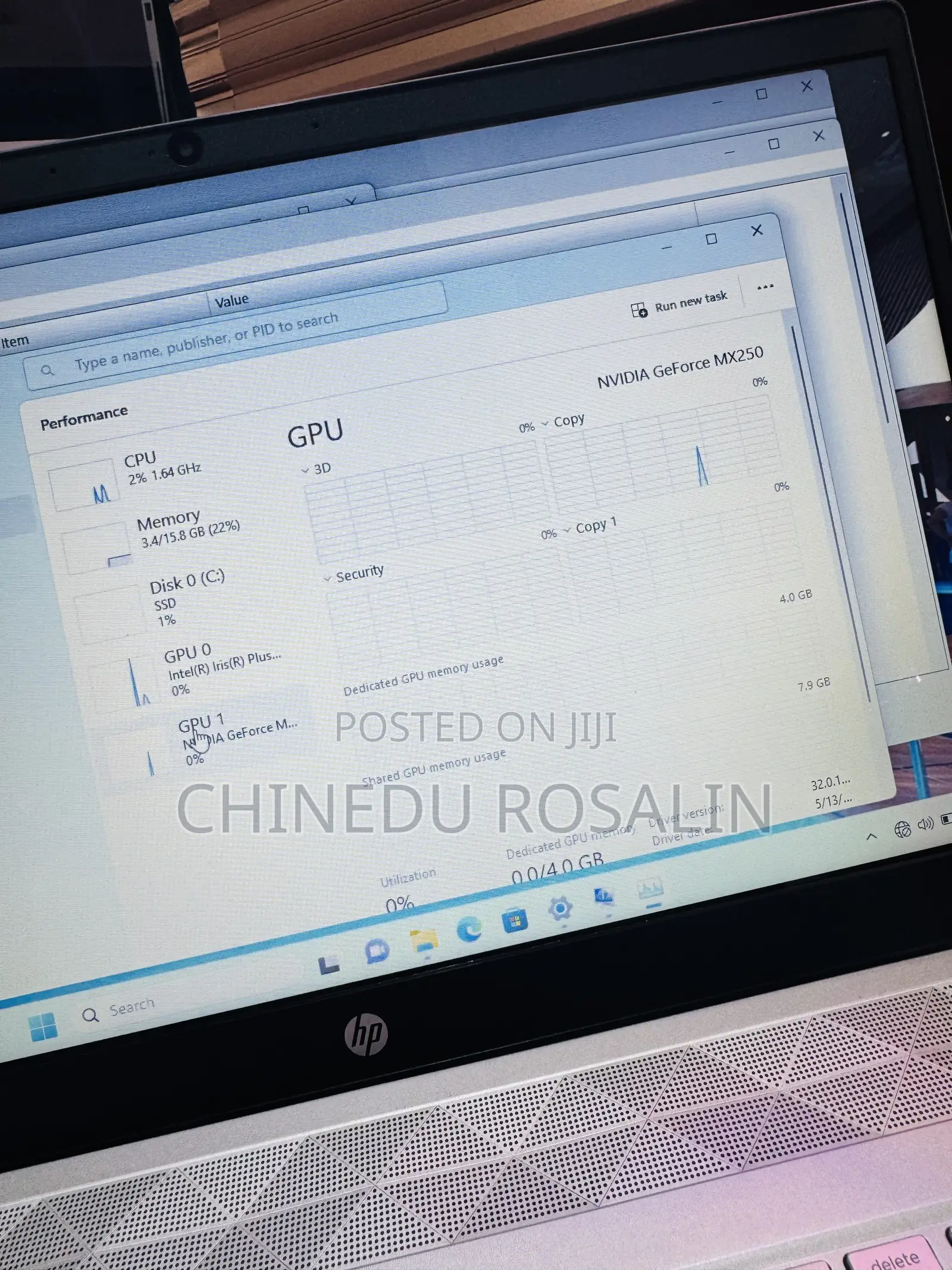 Laptop HP Pavilion 15-cs3063cl 16GB Intel Core i7 SSD 512GB