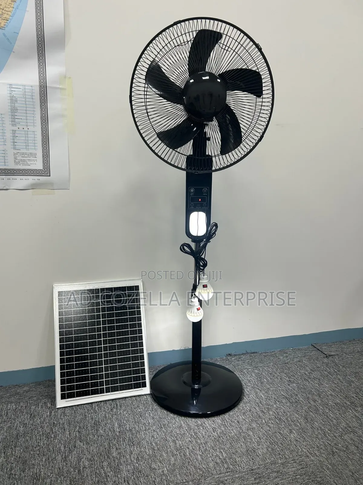 Solar and Rechargeable Fan